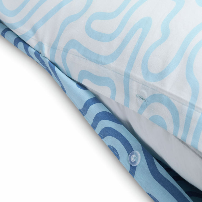 Habitat Squiggle Blue & White Kids Bedding Set - Double