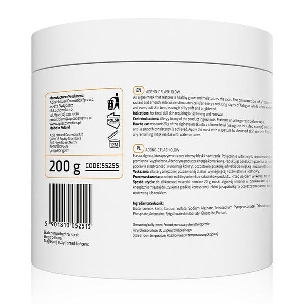 Apis brightening algae mask 200g, British brand