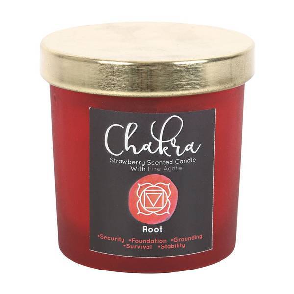 Something Different Strawberry Root Chakra scented candle, UK version