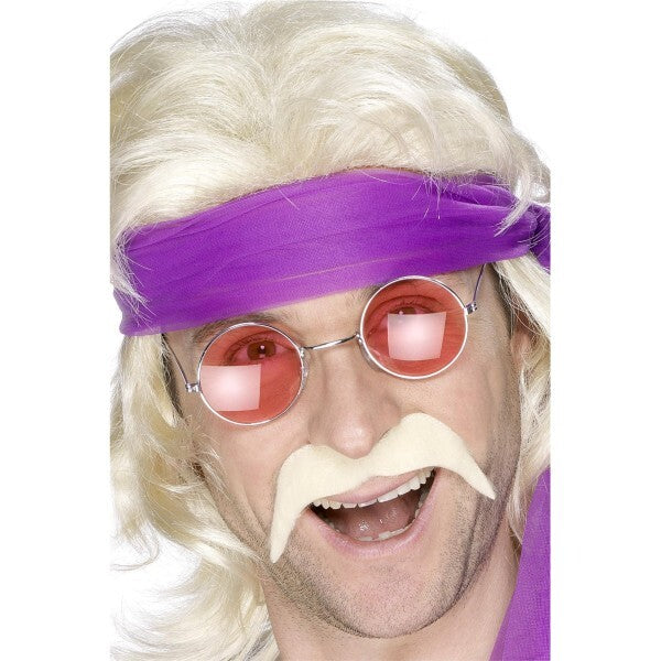 Smiffys Seventies Tash blonde self adhesive fake moustache - British product
