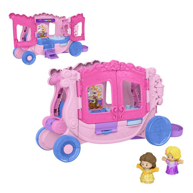 Fisher-Price Little People Disney Princess pull-along musical carriage toy (British brand)