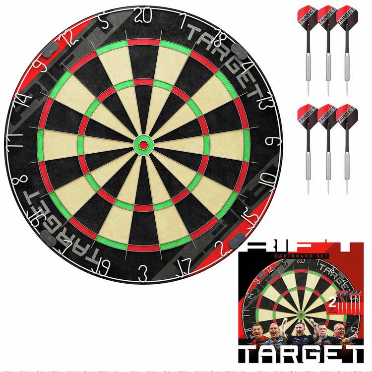 Target Rift dartboard set 45cm with six darts (British brand)