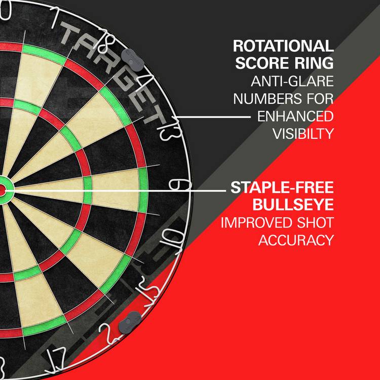 Target Rift dartboard set 45cm with six darts (British brand)