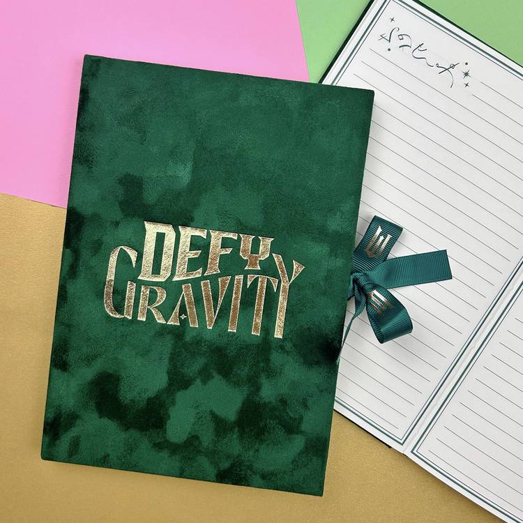 Wicked Defy Gravity velvet green notebook A5, UK version