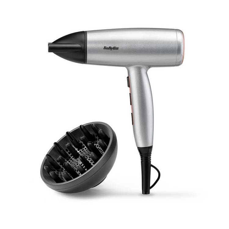 BaByliss Cosmos lightweight hair dryer silver - British product