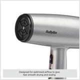 BaByliss Cosmos lightweight hair dryer silver - British product