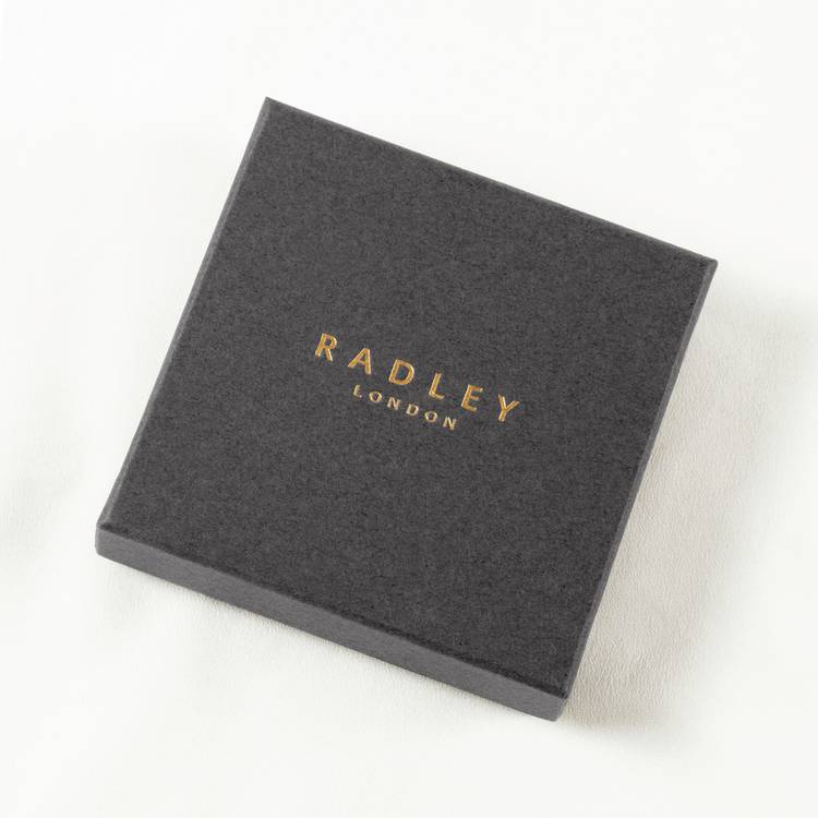 Radley triple heart necklace blue stones 46cm chain, imported from the UK