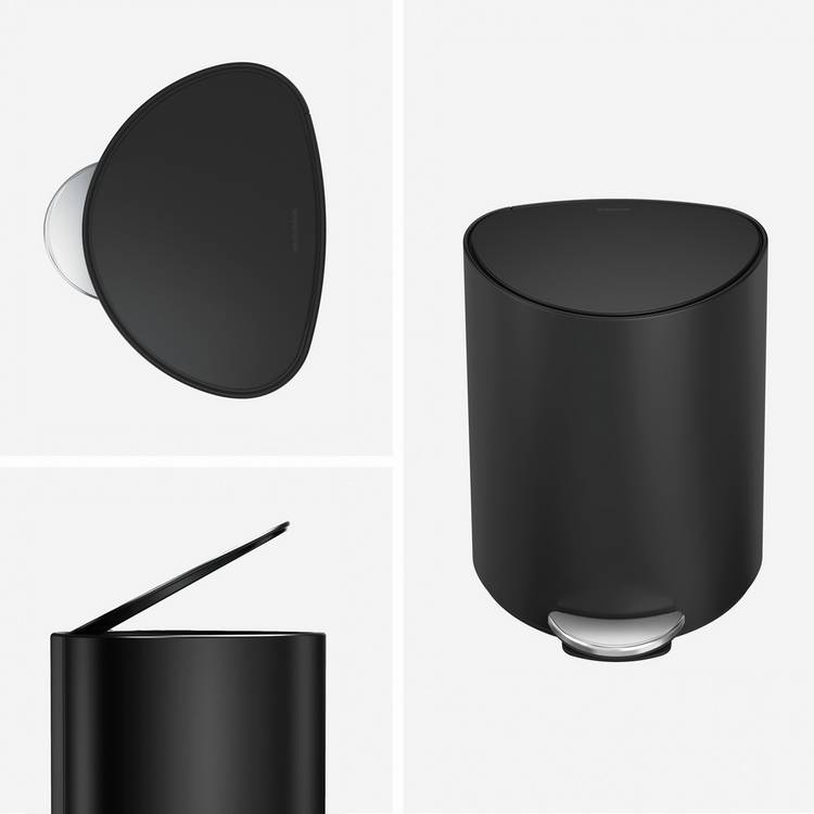 Simplehuman bathroom pedal bin black 6L, imported from the UK