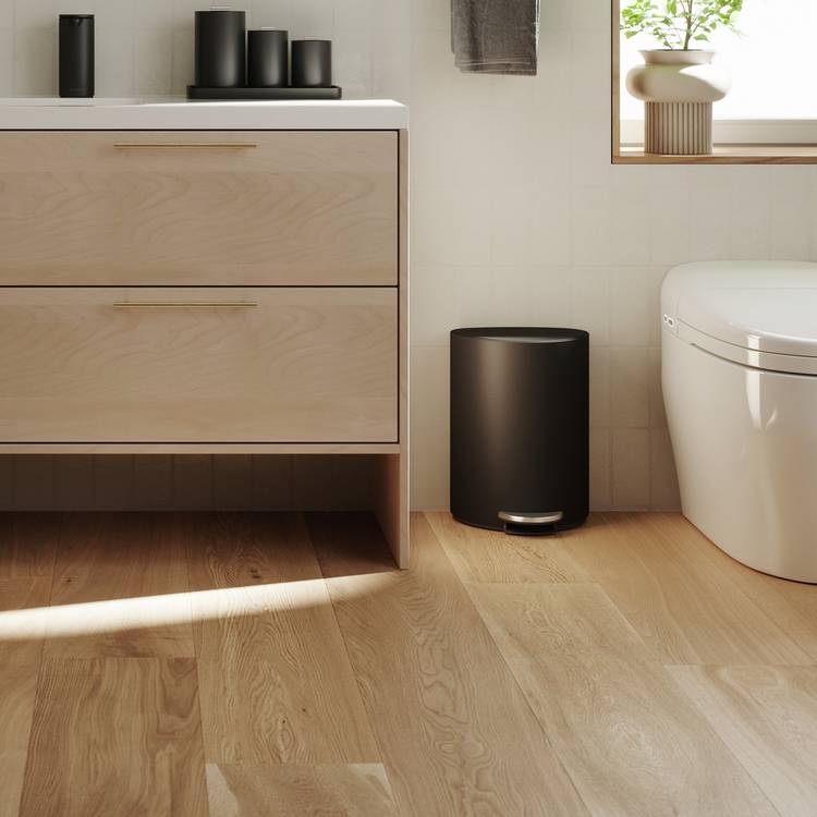 Simplehuman bathroom pedal bin black 6L, imported from the UK