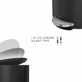 Simplehuman bathroom pedal bin black 6L, imported from the UK
