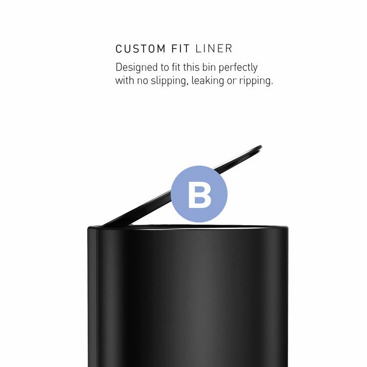 Simplehuman bathroom pedal bin black 6L, imported from the UK