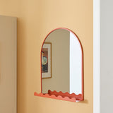 Habitat burnt orange arch mirror with shelf 50x62cm (British brand)