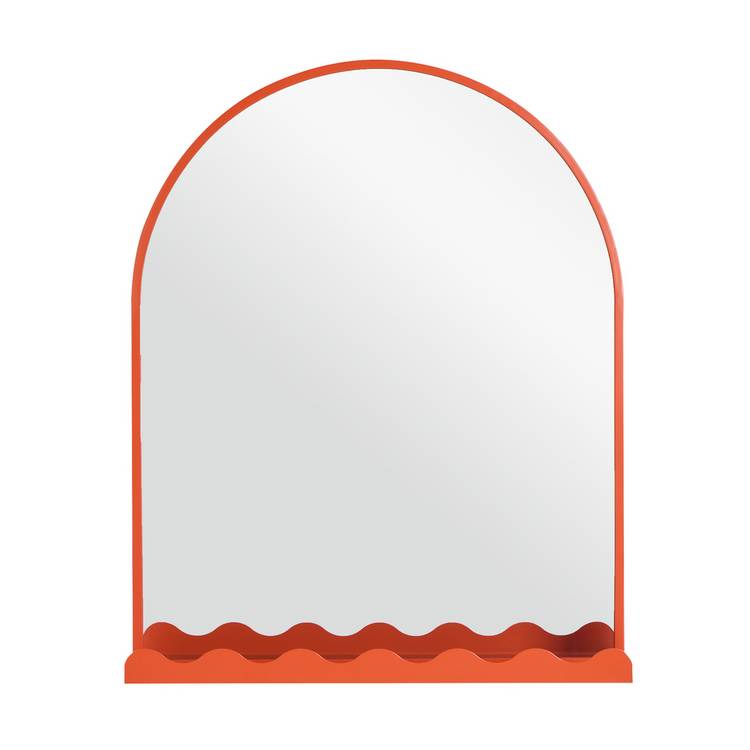 Habitat burnt orange arch mirror with shelf 50x62cm (British brand)