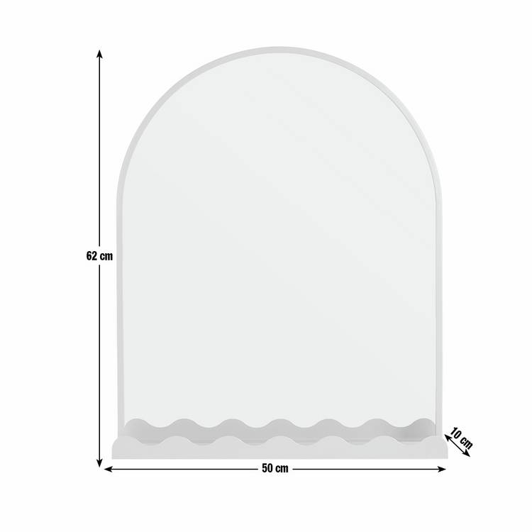 Habitat burnt orange arch mirror with shelf 50x62cm (British brand)