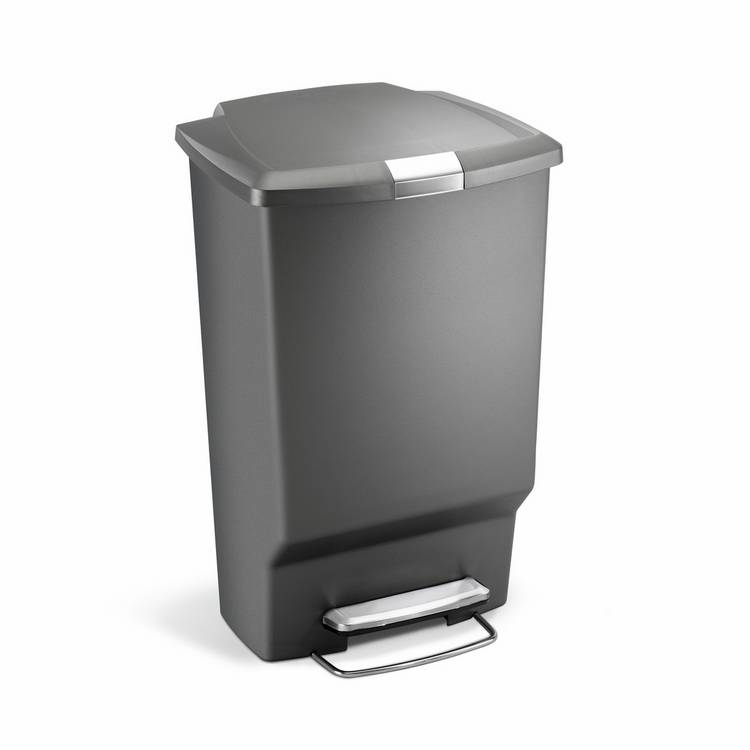 Simplehuman grey pedal bin 45 litre (British brand)