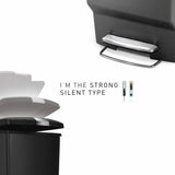 Simplehuman grey pedal bin 45 litre (British brand)