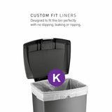 Simplehuman grey pedal bin 45 litre (British brand)