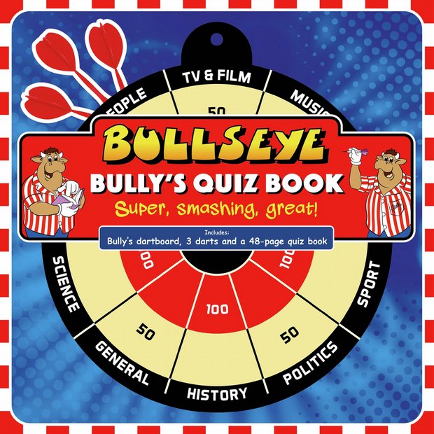 Igloo Books Bullseye quiz set dartboard and darts - British product