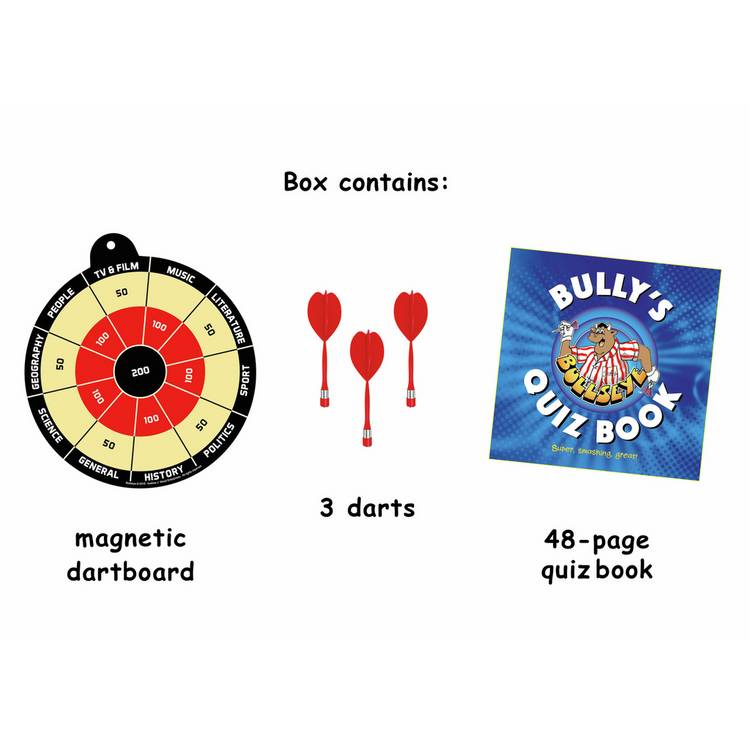 Igloo Books Bullseye quiz set dartboard and darts - British product