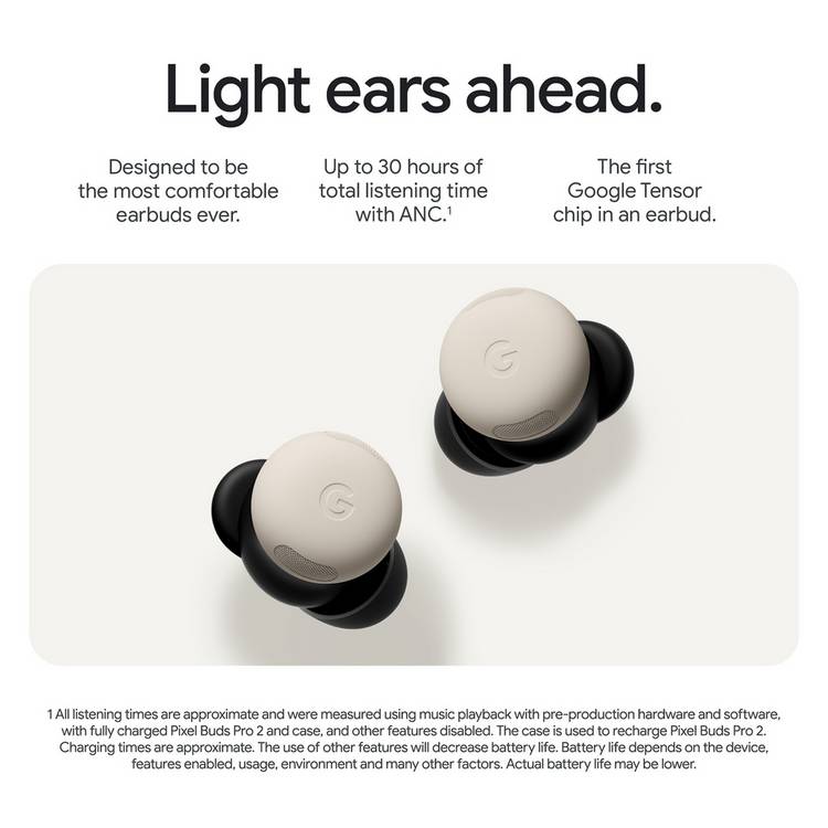 Google Pixel Buds Pro 2 wireless earbuds Moonstone - British product