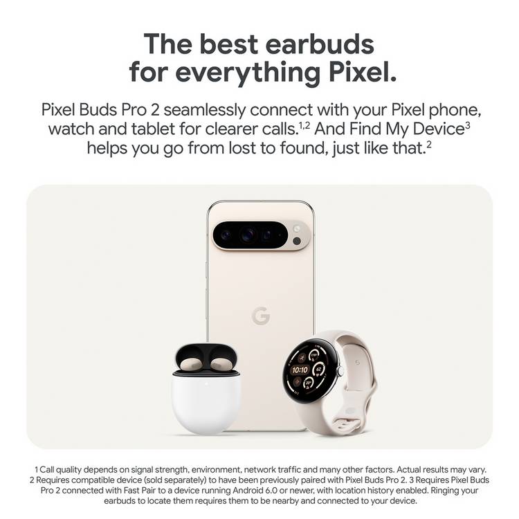 Google Pixel Buds Pro 2 wireless earbuds Moonstone - British product