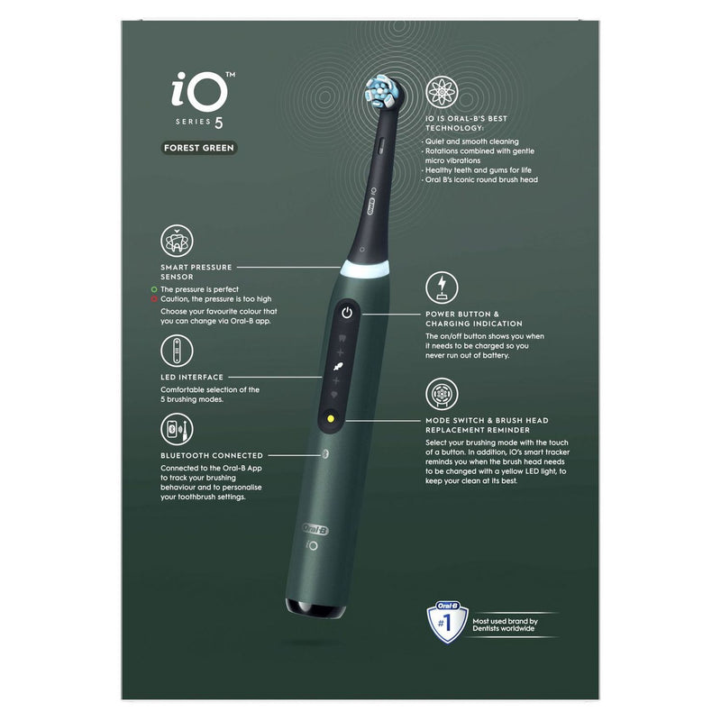 Oral-B iO 5 Special Edition Forest Green electric toothbrush, UK version