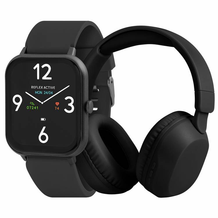 Reflex Active calling smartwatch and headphone set, imported from the UK