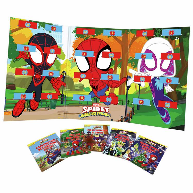 Igloo Books Spidey & Friends advent calendar story books, UK version