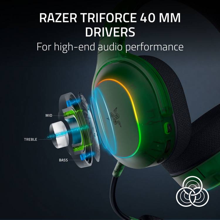 Razer Barracuda X Chroma wireless gaming headset green - British product