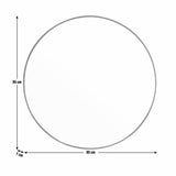 Habitat round wall mirror black aluminium 80cm (British brand)