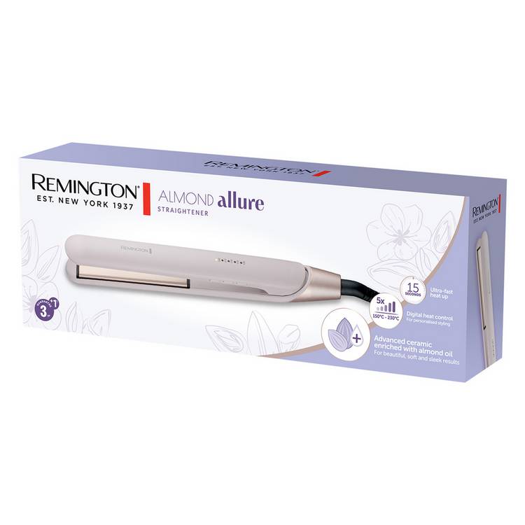 Remington Almond Allure hair straightener, imported from the UK