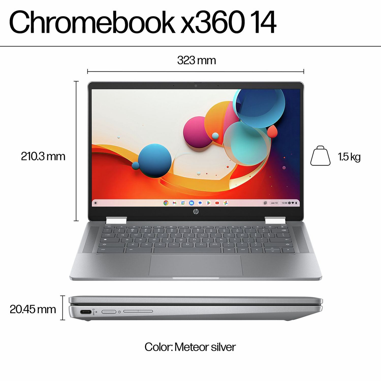 HP Chromebook 14 8GB RAM laptop Intel Core i3, UK version