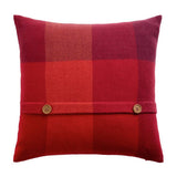 Home red herringbone check cushion 43x43cm (British brand)