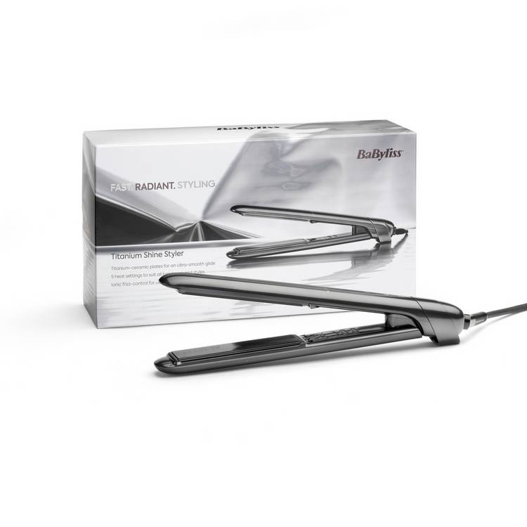BaByliss Titanium Shine professional hair straightener (British brand)