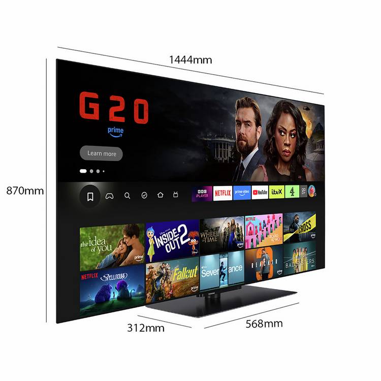 Toshiba 65-inch OLED 4K Smart TV, imported from the UK