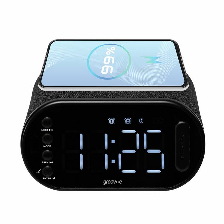 Groov-e Atlas II FM alarm clock radio - British product