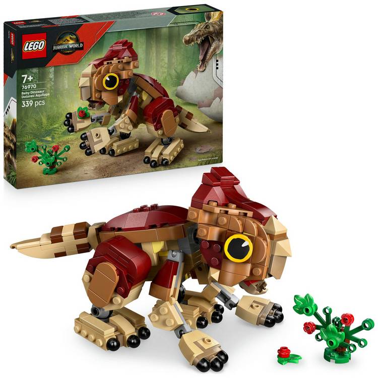 LEGO Jurassic World Aquilops baby dinosaur building set 339 pieces (British brand)