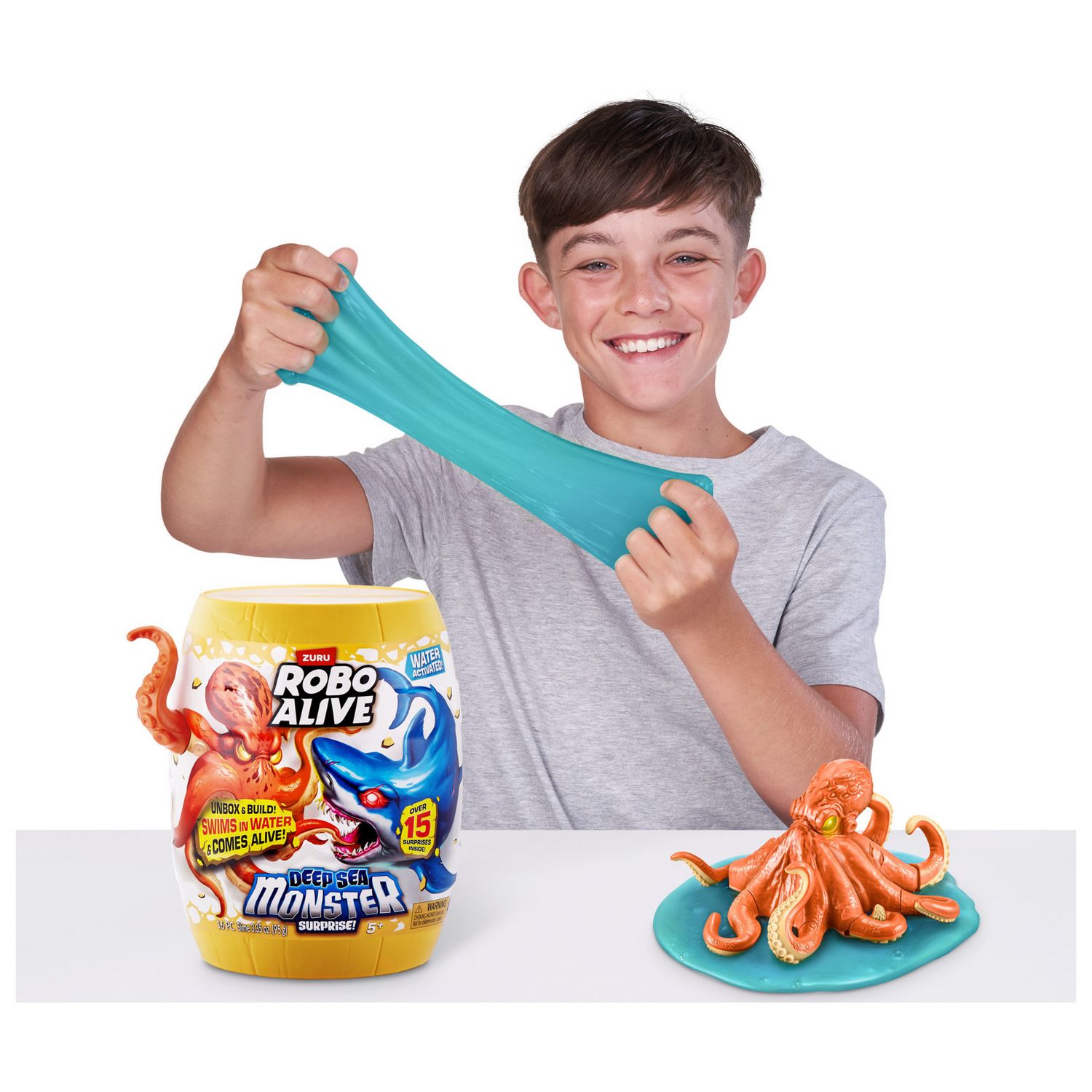 Robo Alive deep sea monster surprise water-activated toy - British product