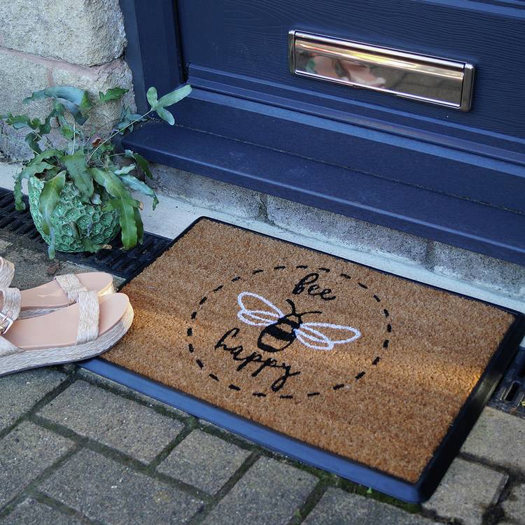 Mighty Mats Bee Happy doormat 40x60cm (British brand)