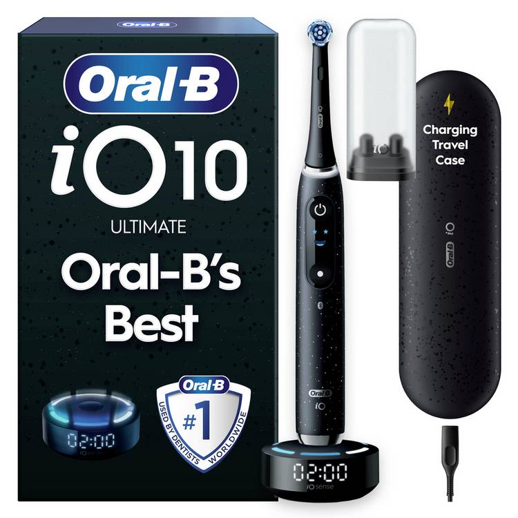 Oral-B iO10 Smart electric toothbrush Cosmic Black, imported from the UK