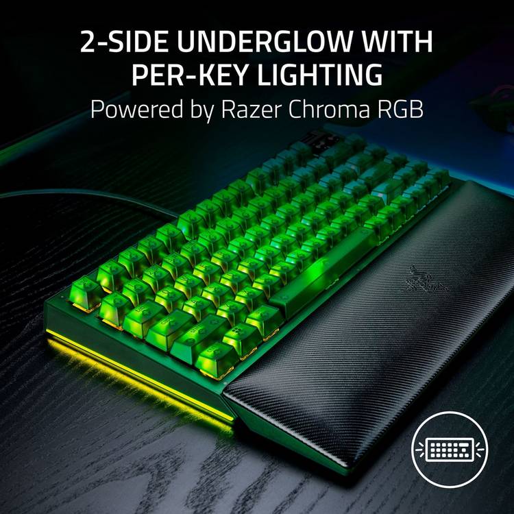 Razer BlackWidow V4 75 compact gaming keyboard, UK version