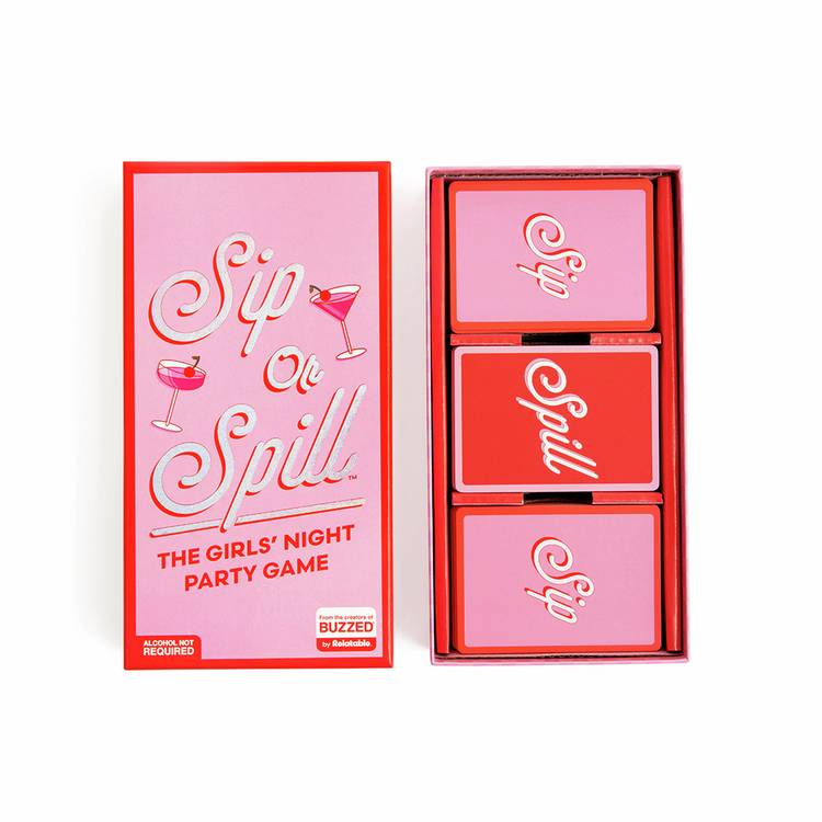 Sip or Spill adult party game box, UK version