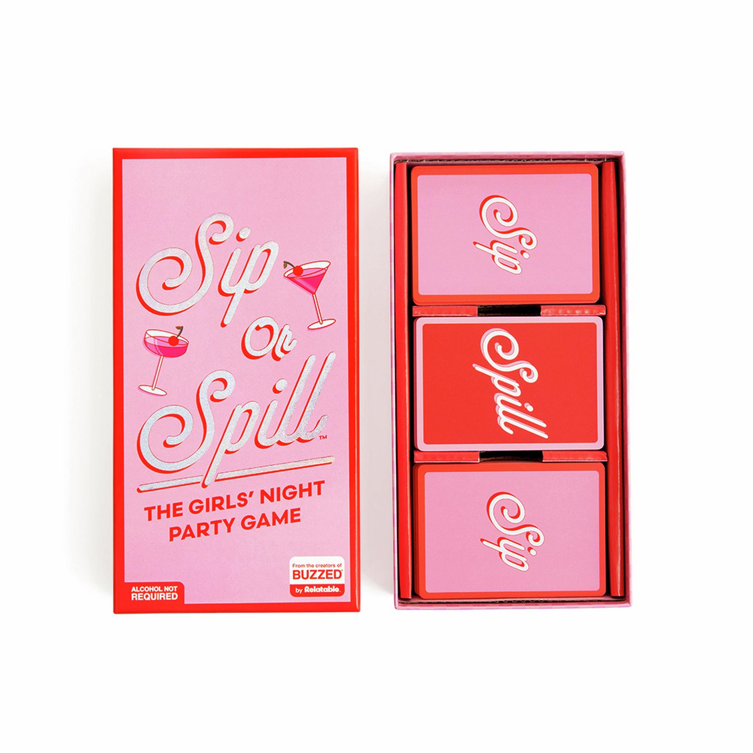 Sip or Spill adult party game box, UK version