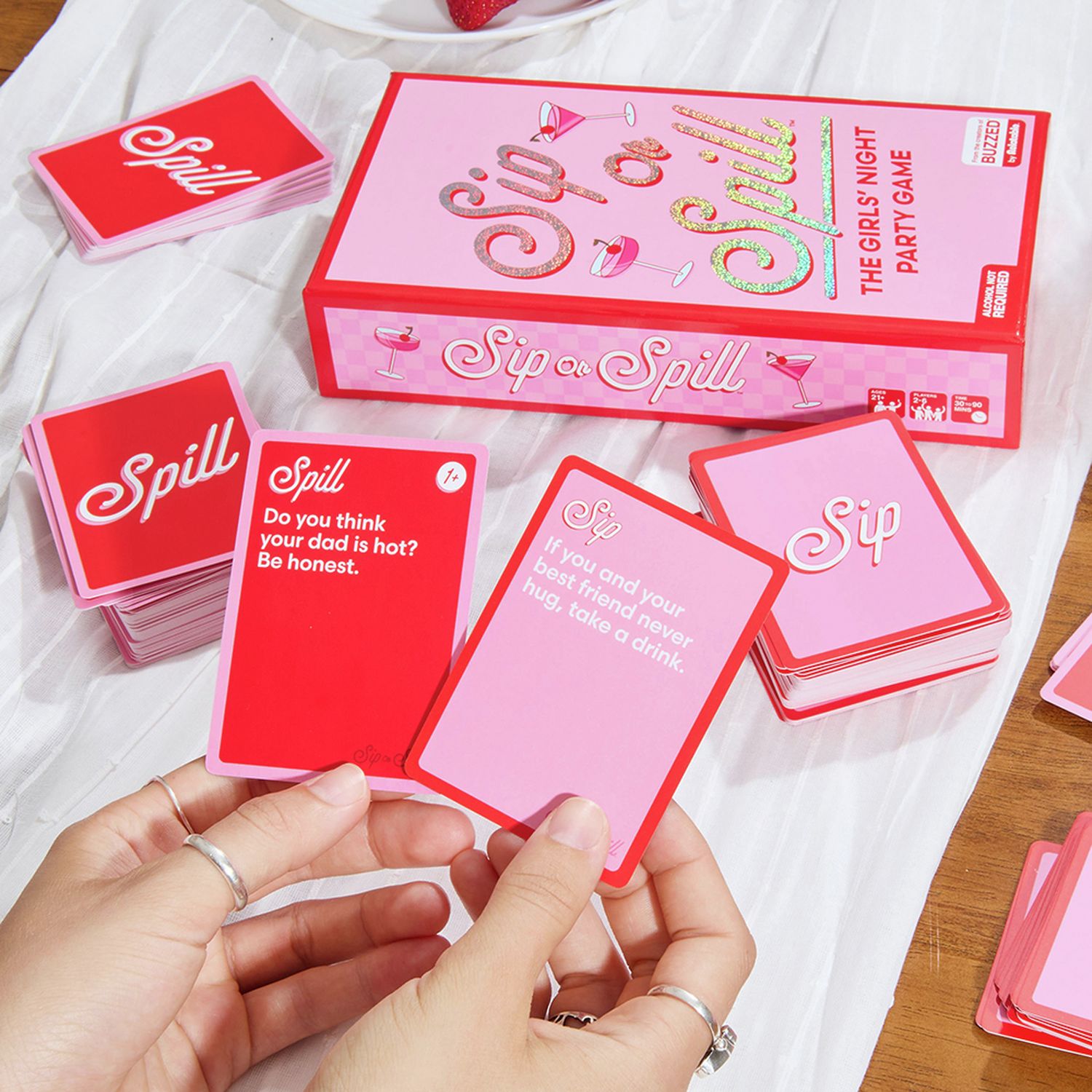 Sip or Spill adult party game box, UK version