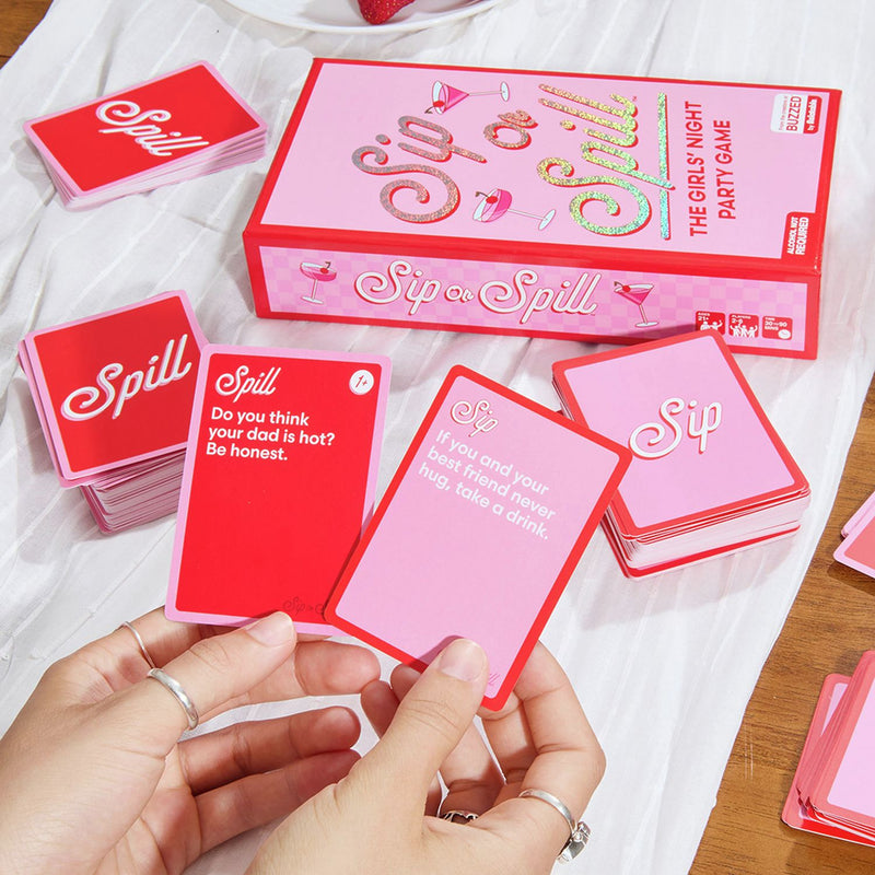 Sip or Spill adult party game box, UK version