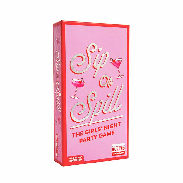 Sip or Spill adult party game box, UK version