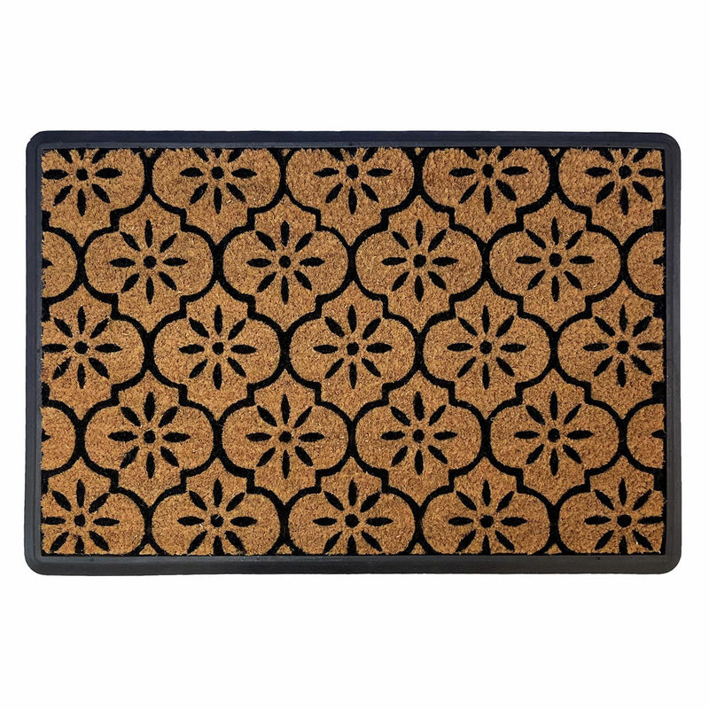 Mighty Mats doormat black geometric cut pile 40x60cm - British product