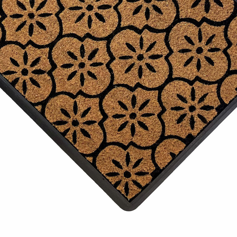 Mighty Mats doormat black geometric cut pile 40x60cm - British product