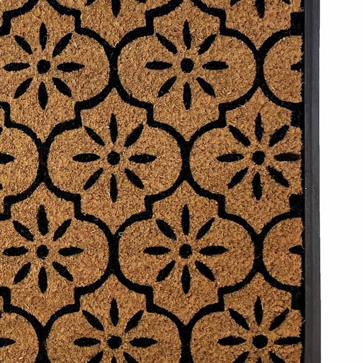 Mighty Mats doormat black geometric cut pile 40x60cm - British product