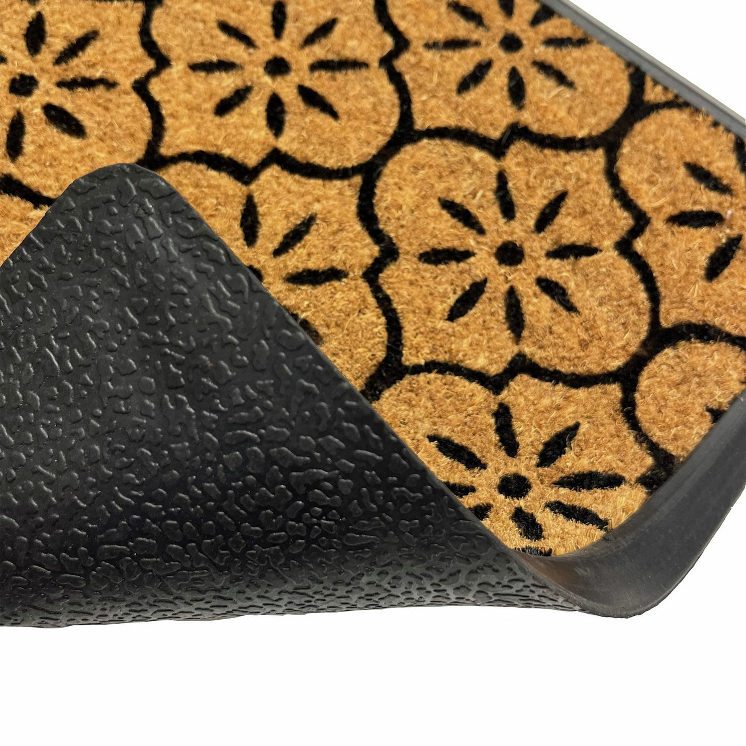 Mighty Mats doormat black geometric cut pile 40x60cm - British product